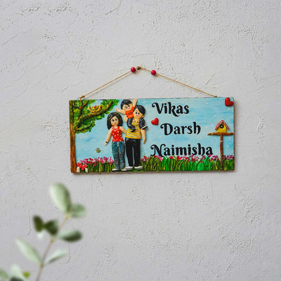 Handcrafted Personalized MDF Family Nameplate
