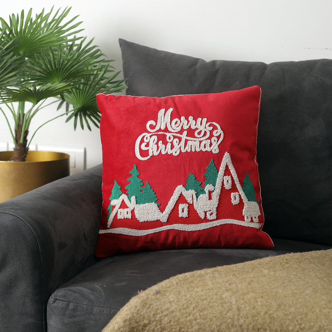 Handmade Merry Christmas Cotton Cushion Covers