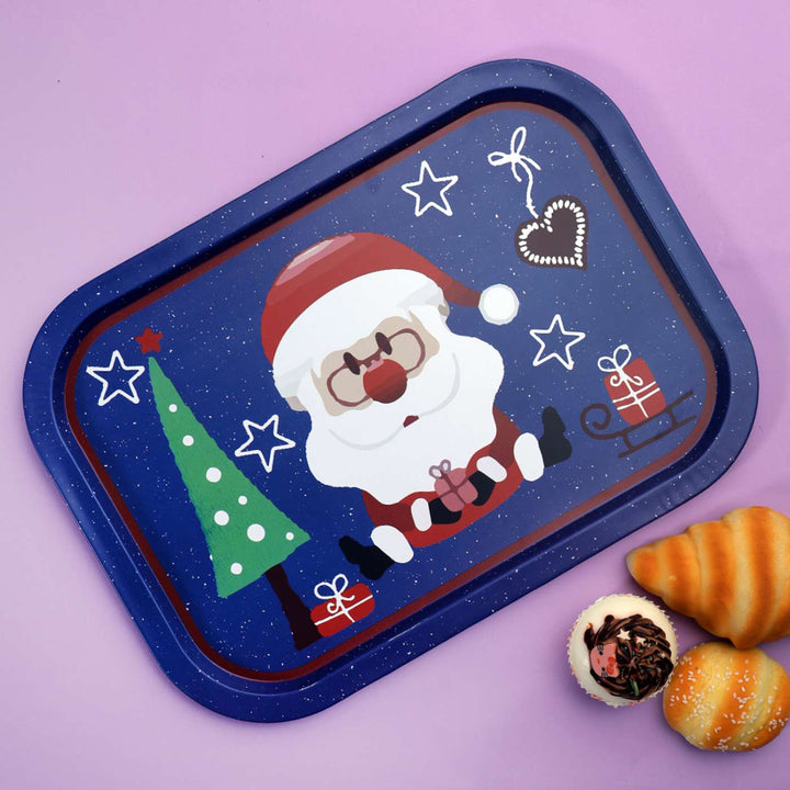 Handmade Christmas Themed Metal Tray | Secret Santa Gifts