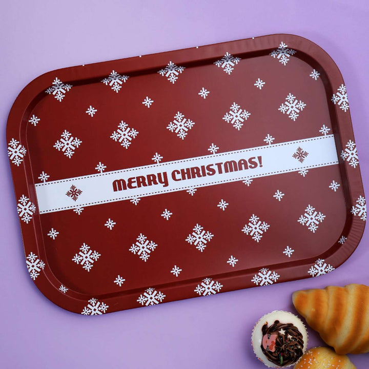 Handmade Christmas Themed Metal Tray | Secret Santa Gifts