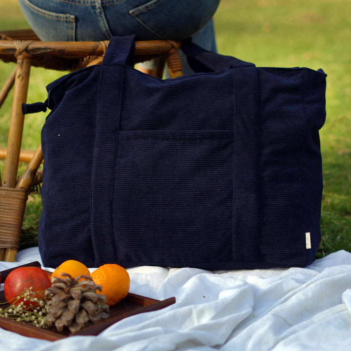 Handmade Minimalist Corduroy Shoppers Tote Bag