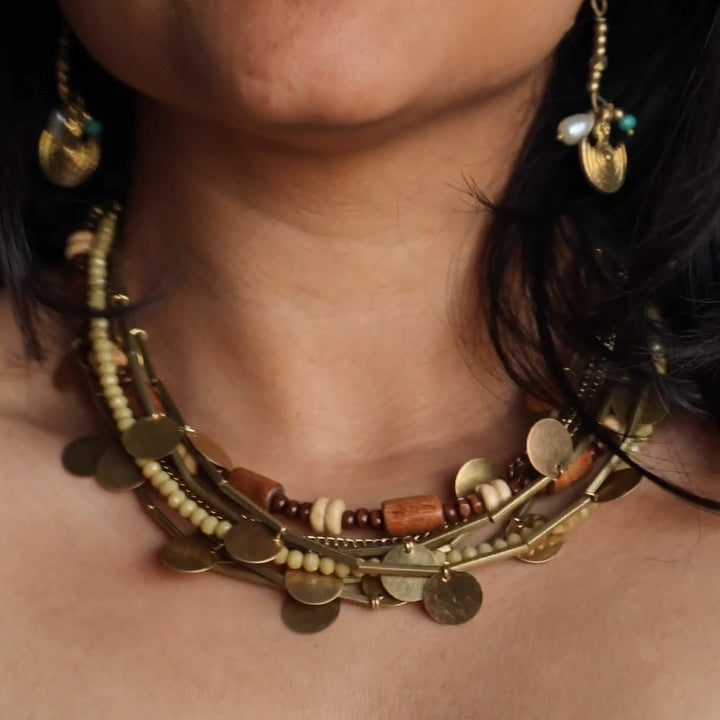Handmade Mihika Brass Necklace