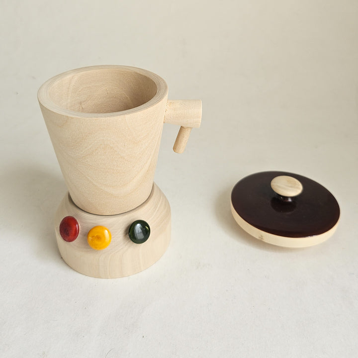 Wooden Mini Mixer Grinder | Handmade Etikopakka Kitchen Play Toy | 3–8 Years