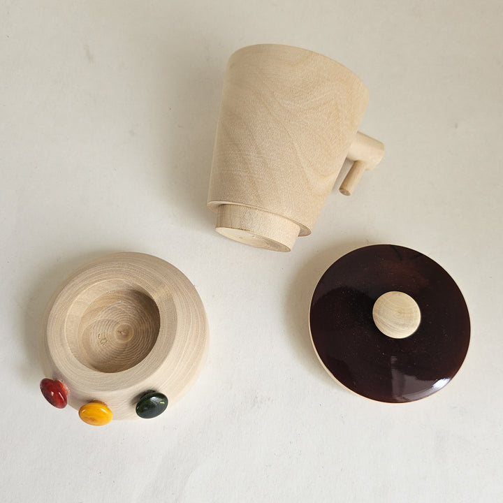 Wooden Mini Mixer Grinder | Handmade Etikopakka Kitchen Play Toy | 3–8 Years