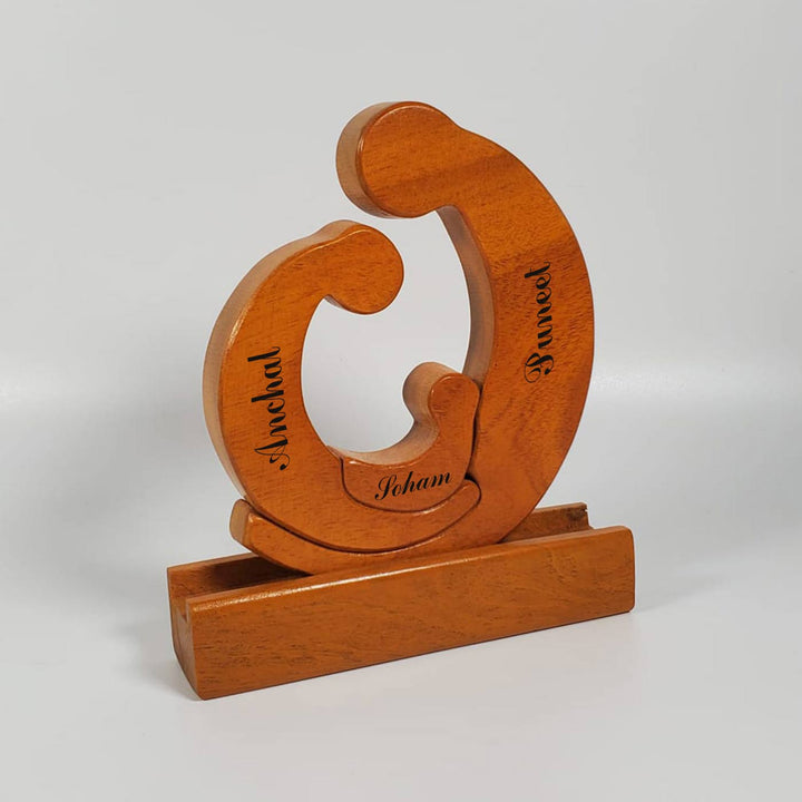 Personalized Minimalist Neem Wood Figurine Keepsake