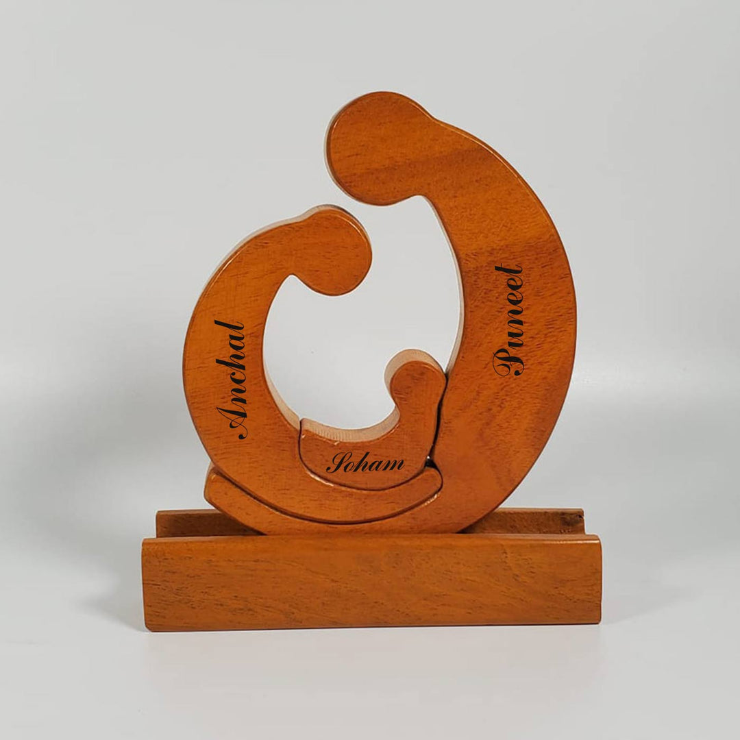 Personalized Minimalist Neem Wood Figurine Keepsake