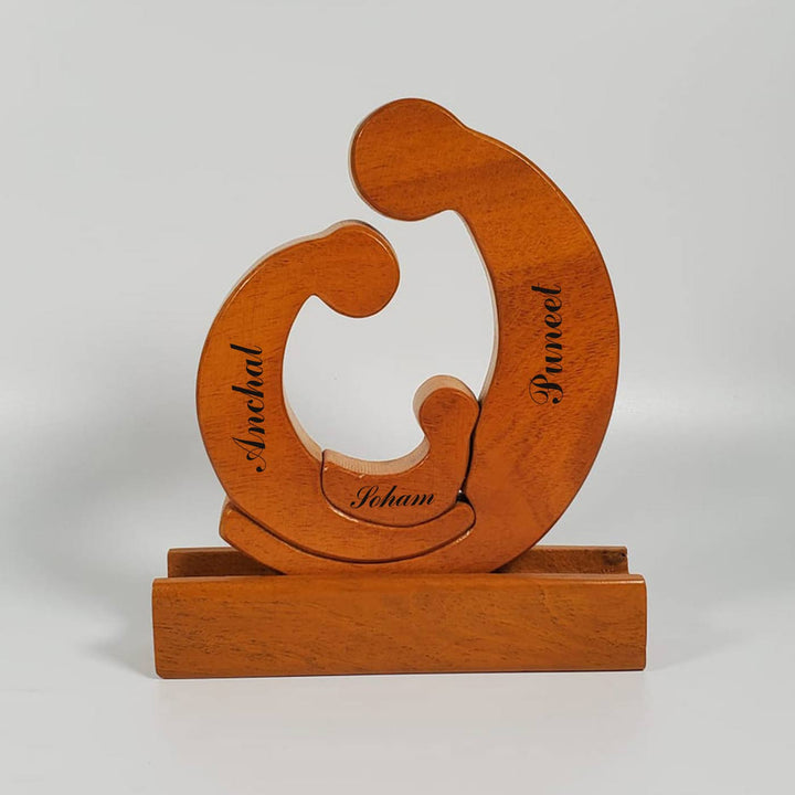 Personalized Minimalist Neem Wood Figurine Keepsake