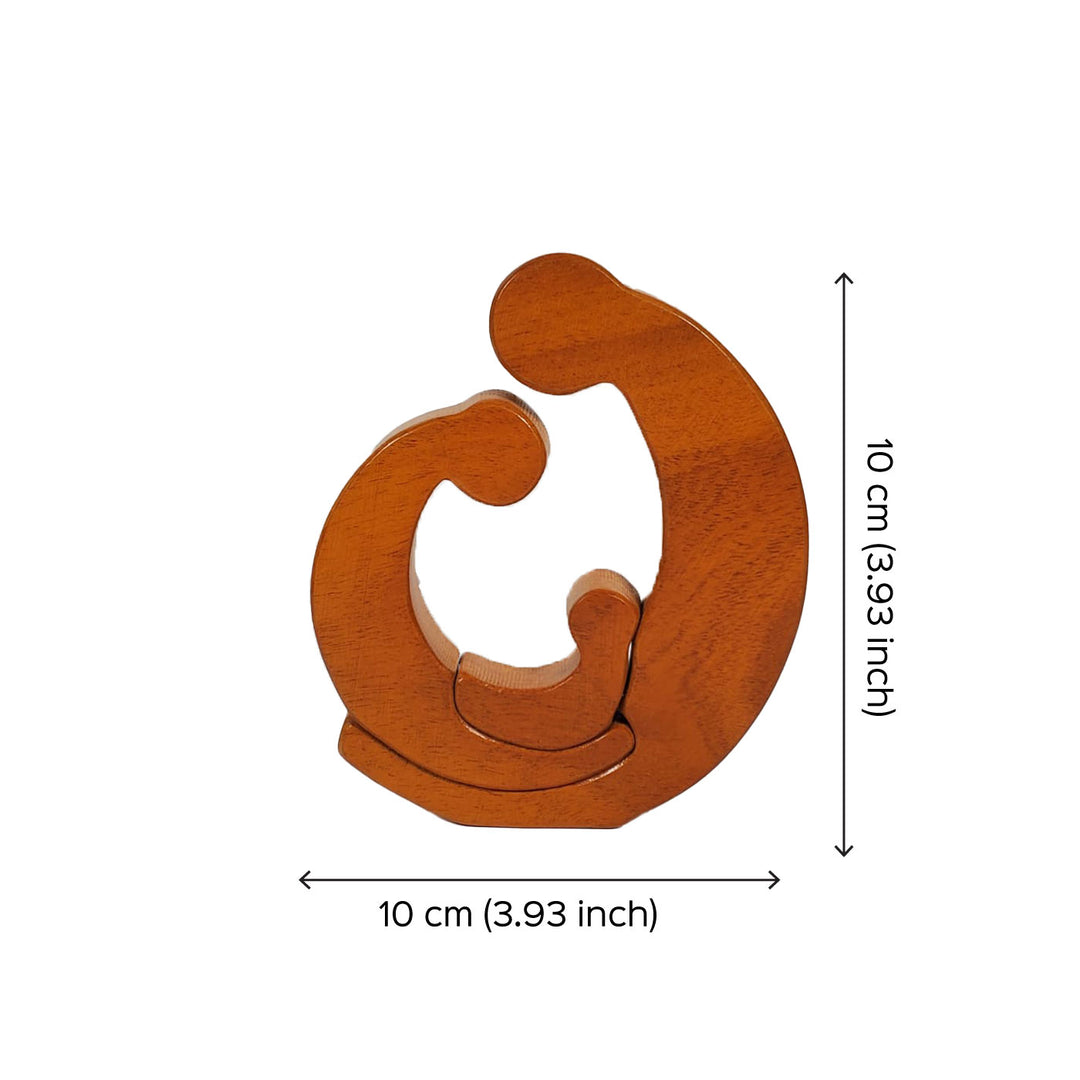 Personalized Minimalist Neem Wood Figurine Keepsake