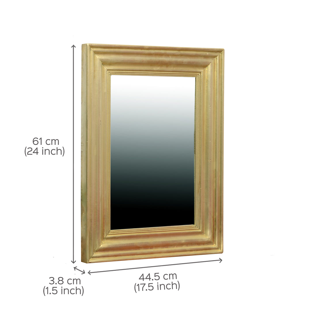 Handpainted Antique Iron Mirror | 17.5 x 24 Inches