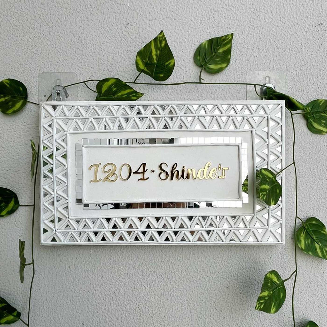 Alhambra Handcrafted Lippan Art Nameplate