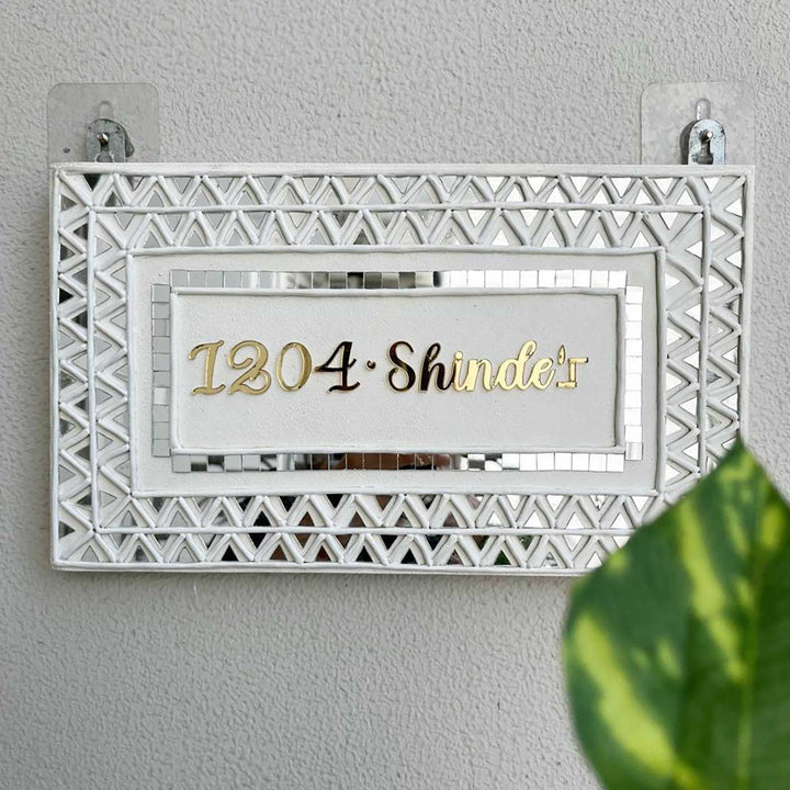 Alhambra Handcrafted Lippan Art Nameplate