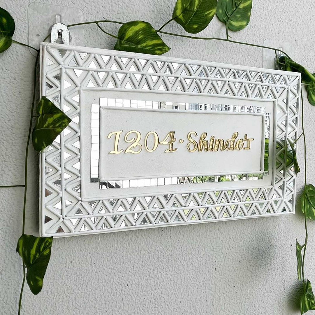 Alhambra Handcrafted Lippan Art Nameplate