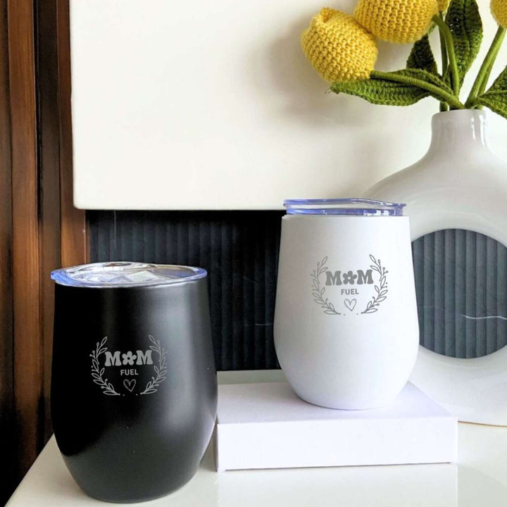 Customized Handmade Engraved Mom Fuel Stainless Steel Tumbler