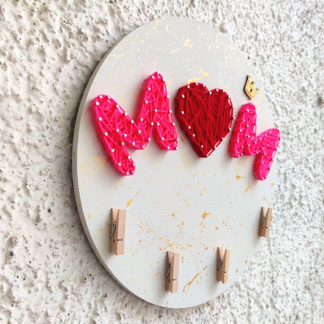 Photo-Personalized Mom String Art Nameplate
