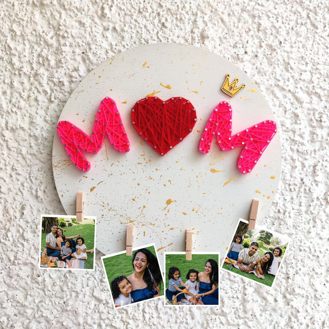 Photo-Personalized Mom String Art Nameplate