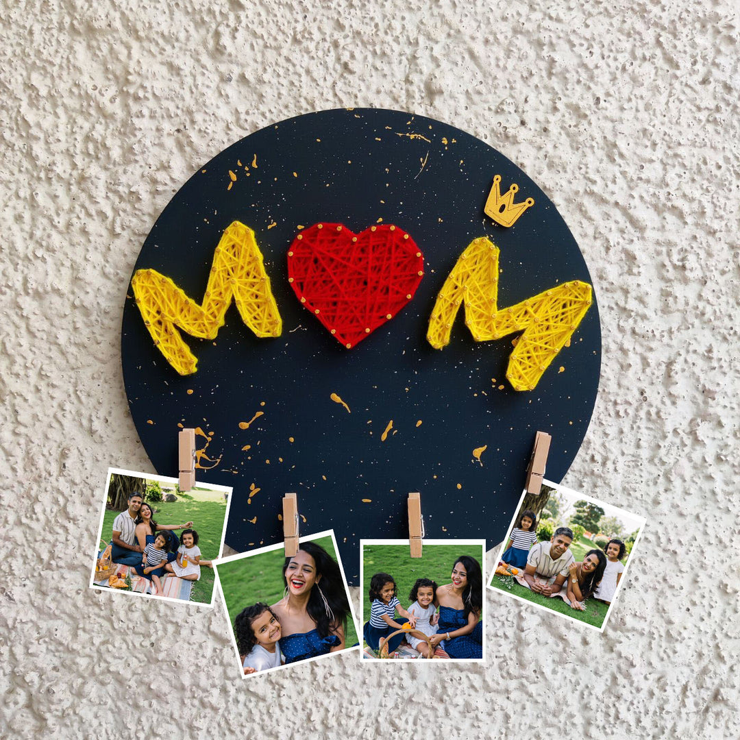 Photo-Personalized Mom String Art Nameplate