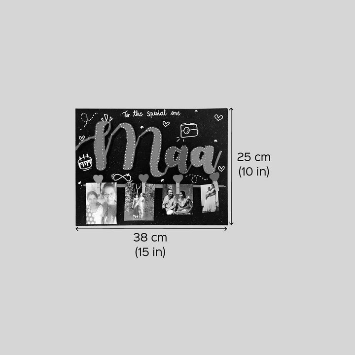 Photo Personalized Handmade String Art Maa Theme Wooden Decorative Plaque