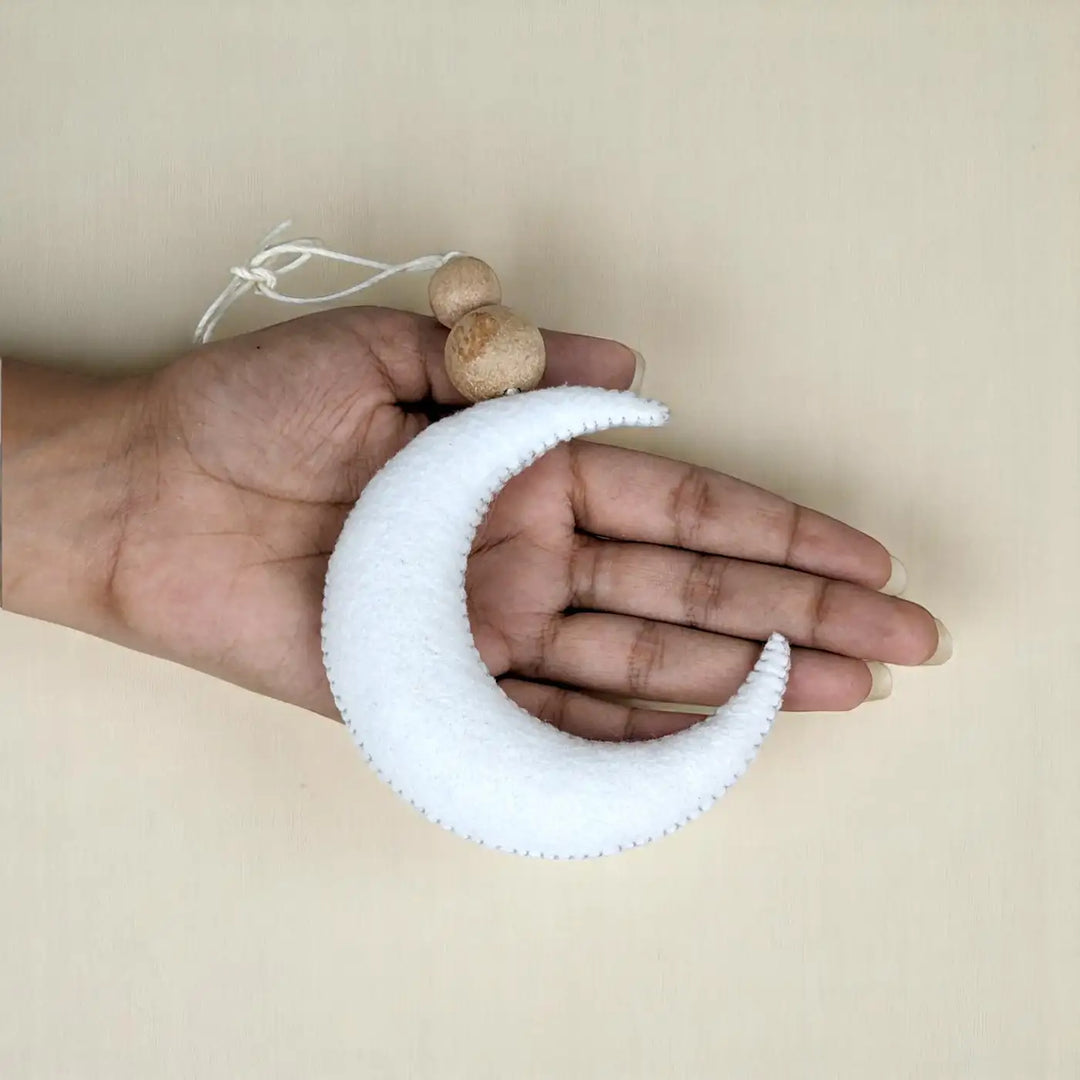 Handmade Moon Felt Hanging For Kids