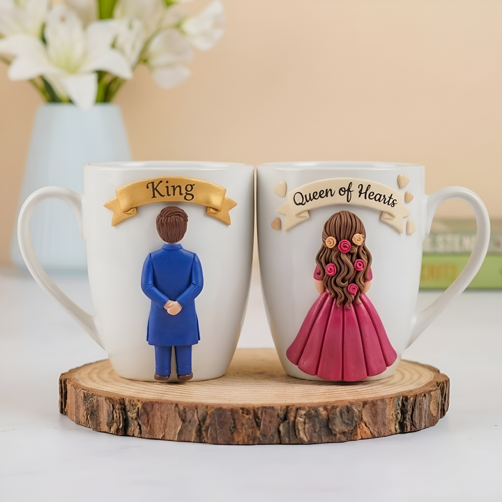 Bhaiya & Bhabhi | Personalised Ceramic and Clay Mug Set of 2