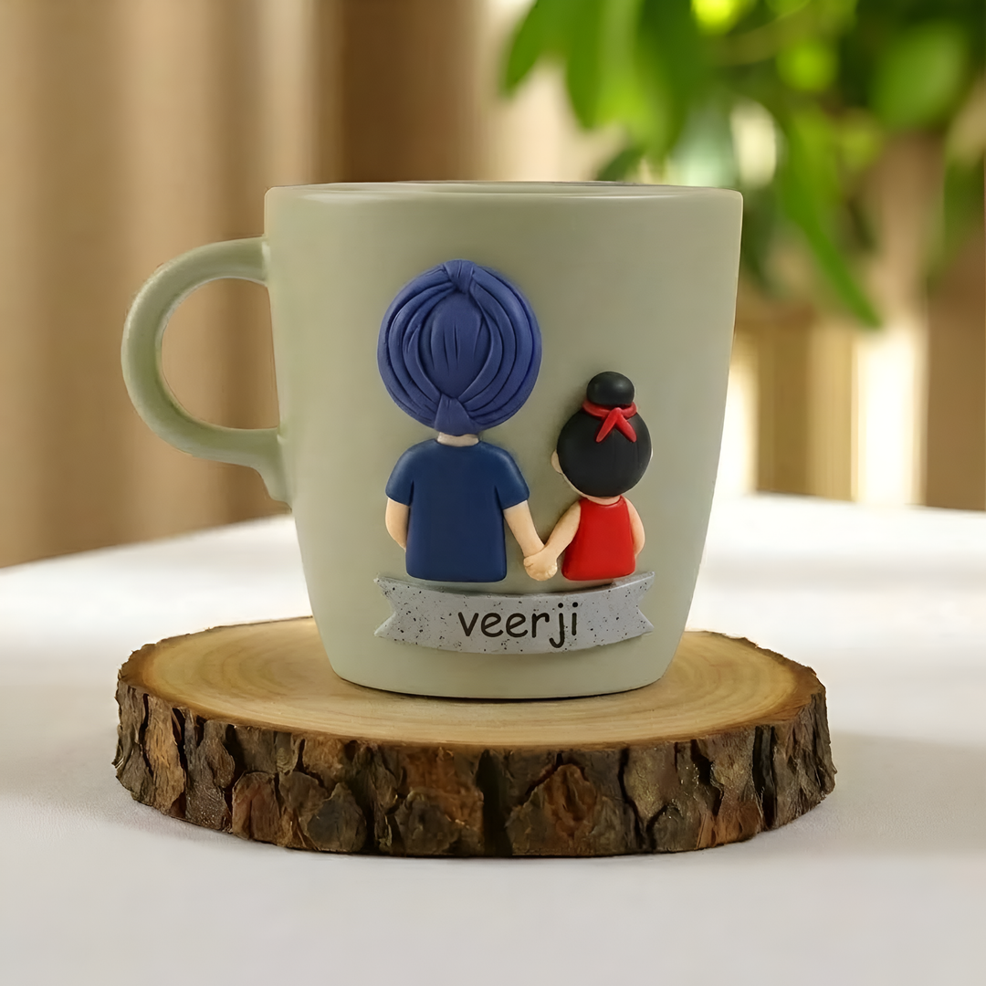 Veer Ji | Personalized Hand-Painted Polymer Clay Artist Ceramic Mug