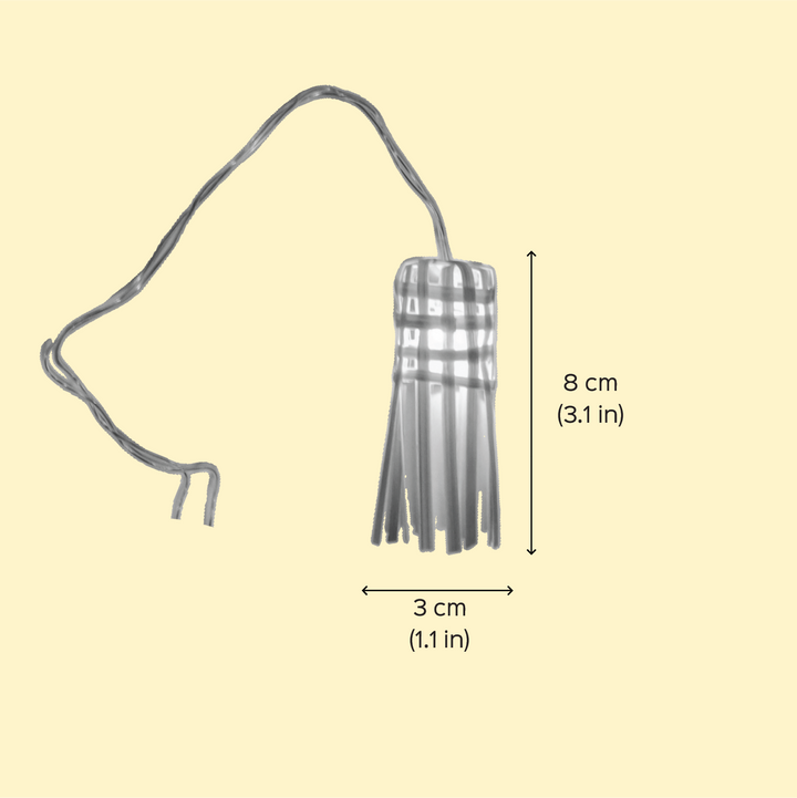 Multicoloured Frill Eco-Friendly Handmade Woven Bamboo Fairy Light | 3 meters