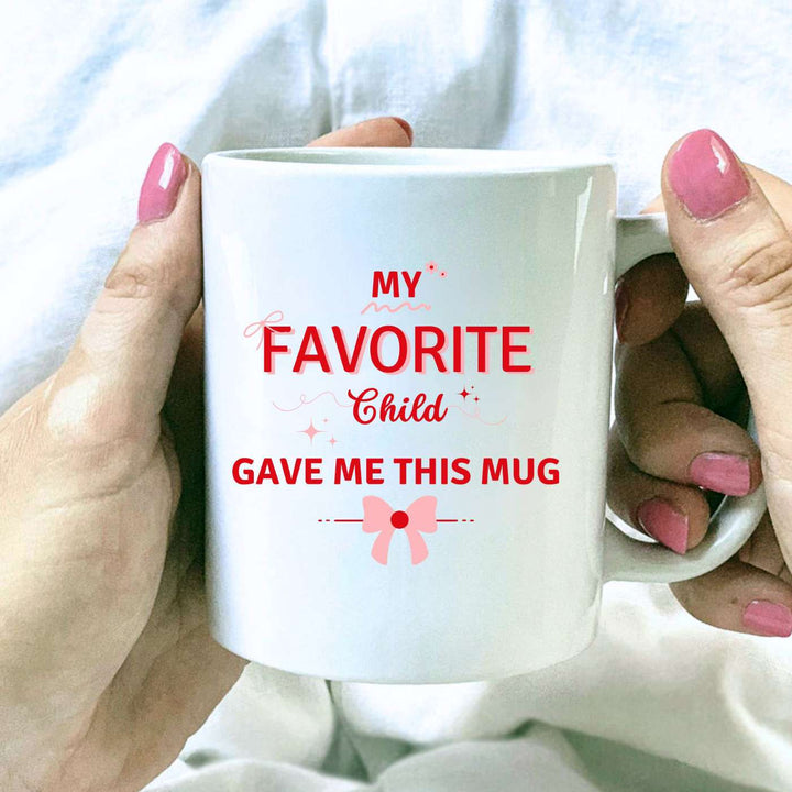 Handmade Printed Favourite Child Theme Ceramic Mug For Mothers