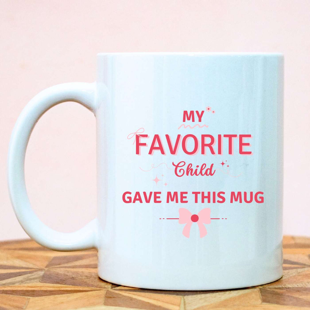 Handmade Printed Favourite Child Theme Ceramic Mug For Mothers