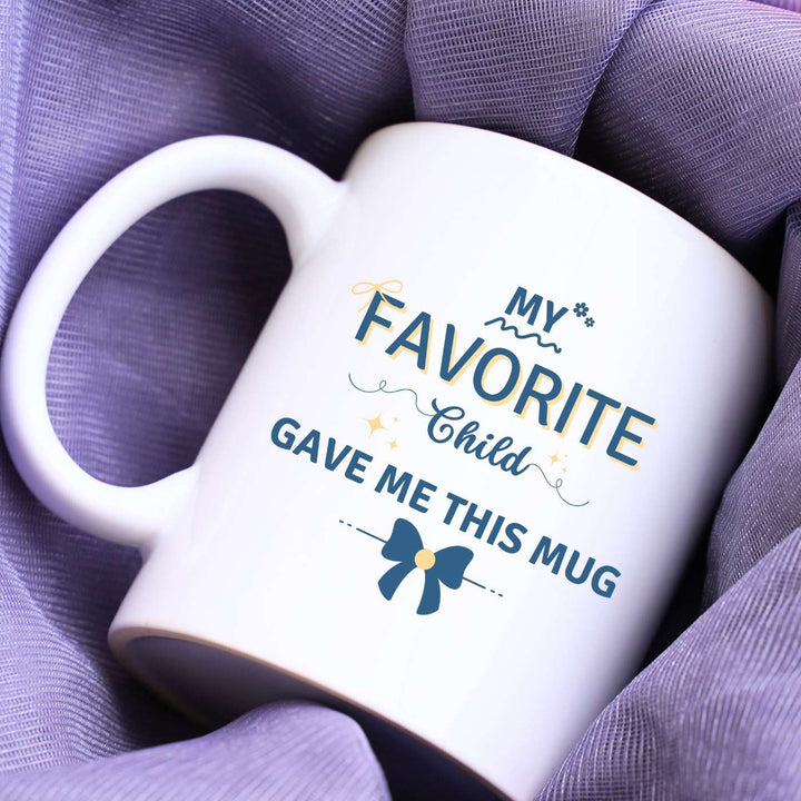 Handmade Printed Favourite Child Theme Ceramic Mug For Fathers