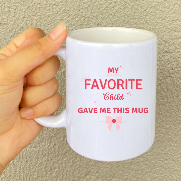 Handmade Printed Favourite Child Theme Ceramic Mug For Mothers