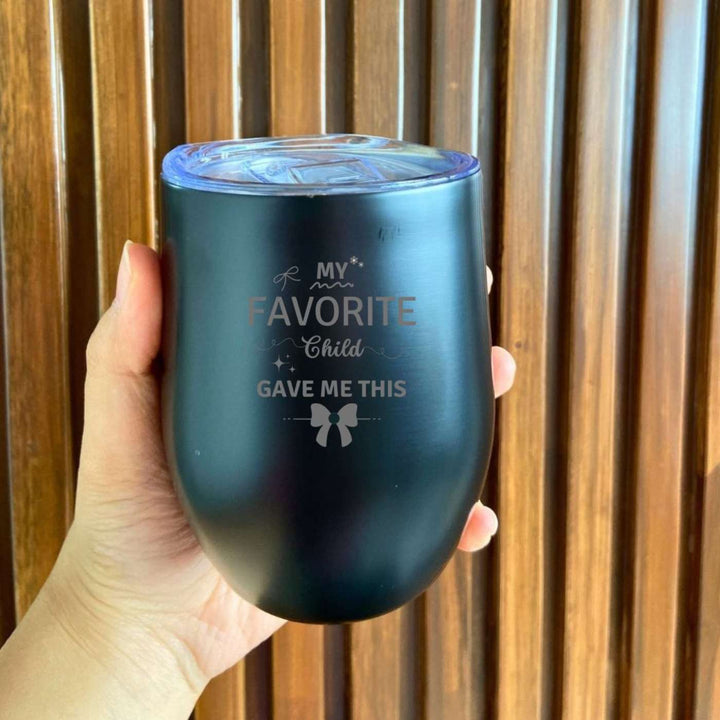 Customized Handmade Engraved Favourite Child Theme Stainless Steel Tumbler