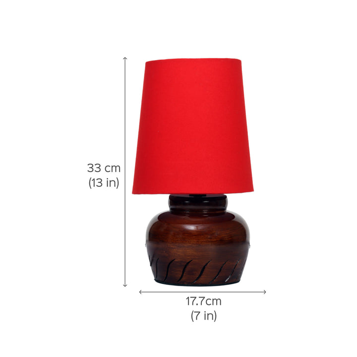 Khadi Cotton & Mango Wood Table Lamp