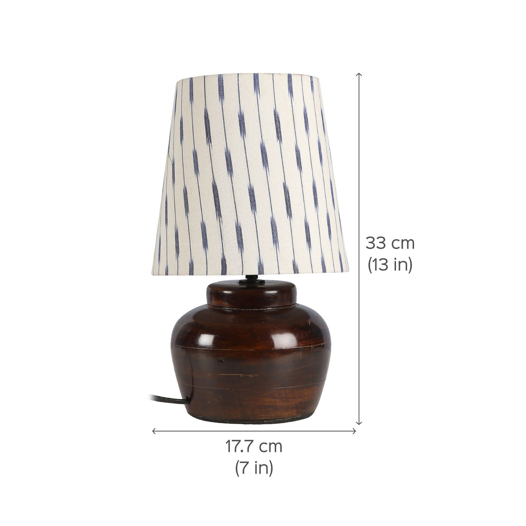 Khadi Cotton & Mango Wood Table Lamp