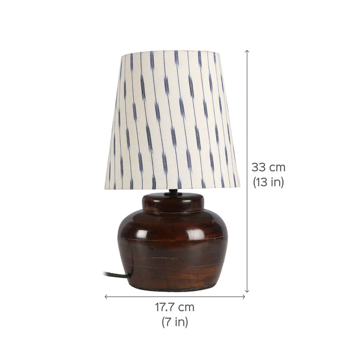Khadi Cotton & Mango Wood Table Lamp