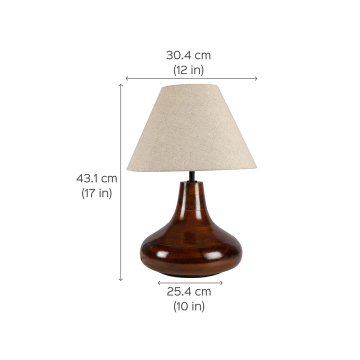 Natural Jute & Mango Wood Table Lamp