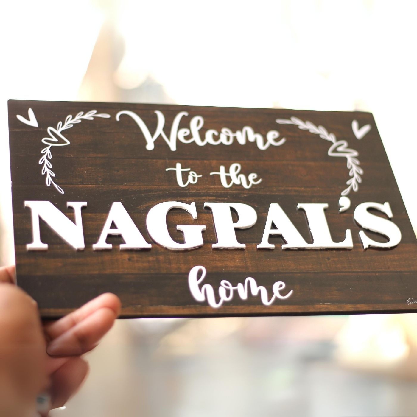 Buy Personalized Printed Welcome To our Home MDF Wood Name Plate
