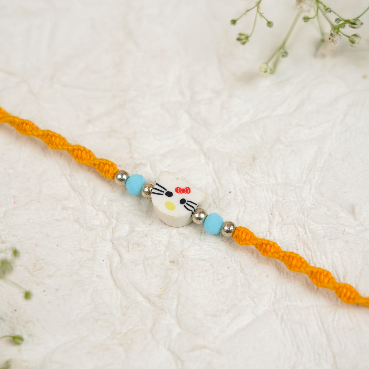 Buy Handmade Hello Kitty Kids Rakhi With Roli Chawal Online On Zwende