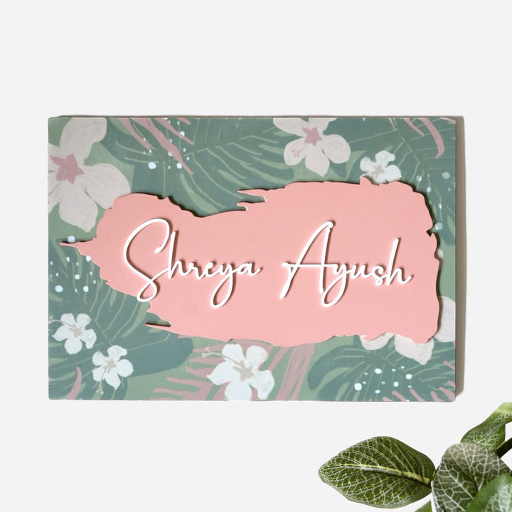 Pastel Rectangular MDF Nameplate