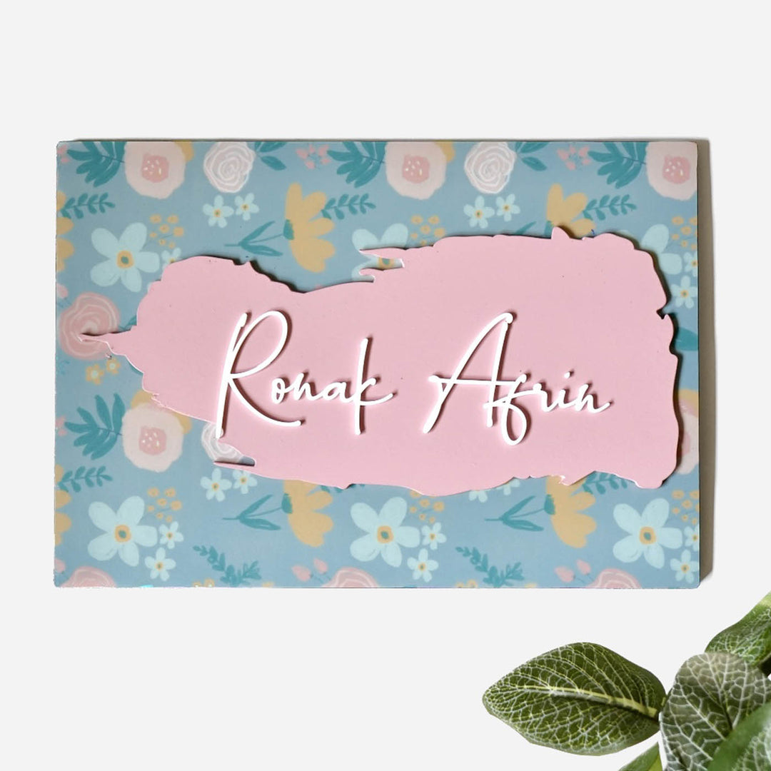 Pastel Rectangular MDF Nameplate