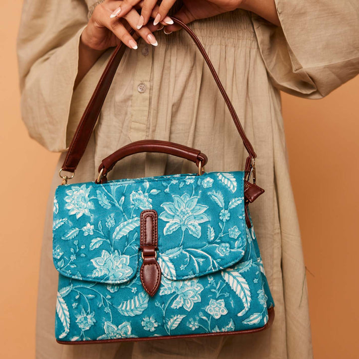 Neel Hand Block Printed Dune Bag