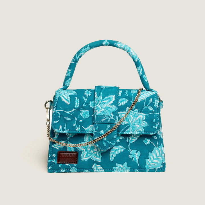 Neel Hand Block Printed Medium Chiq Bag