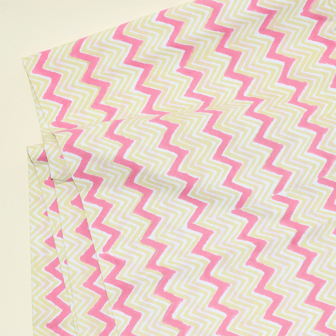 Block Printed Dreamy Land Crib Sheet