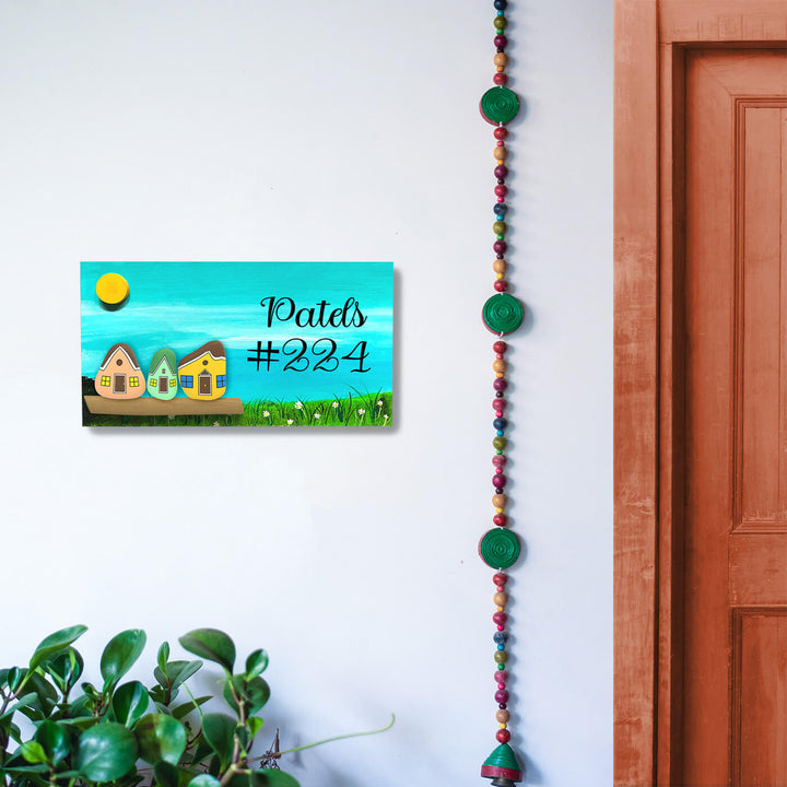 Hand-painted Pebble Art Nameboard For Family Of 3