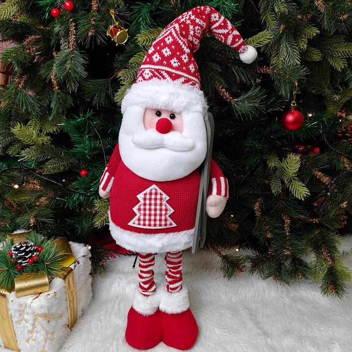 2 Pc | Nordic Holiday Skii Duo Plush Figurine With Extendable Legs