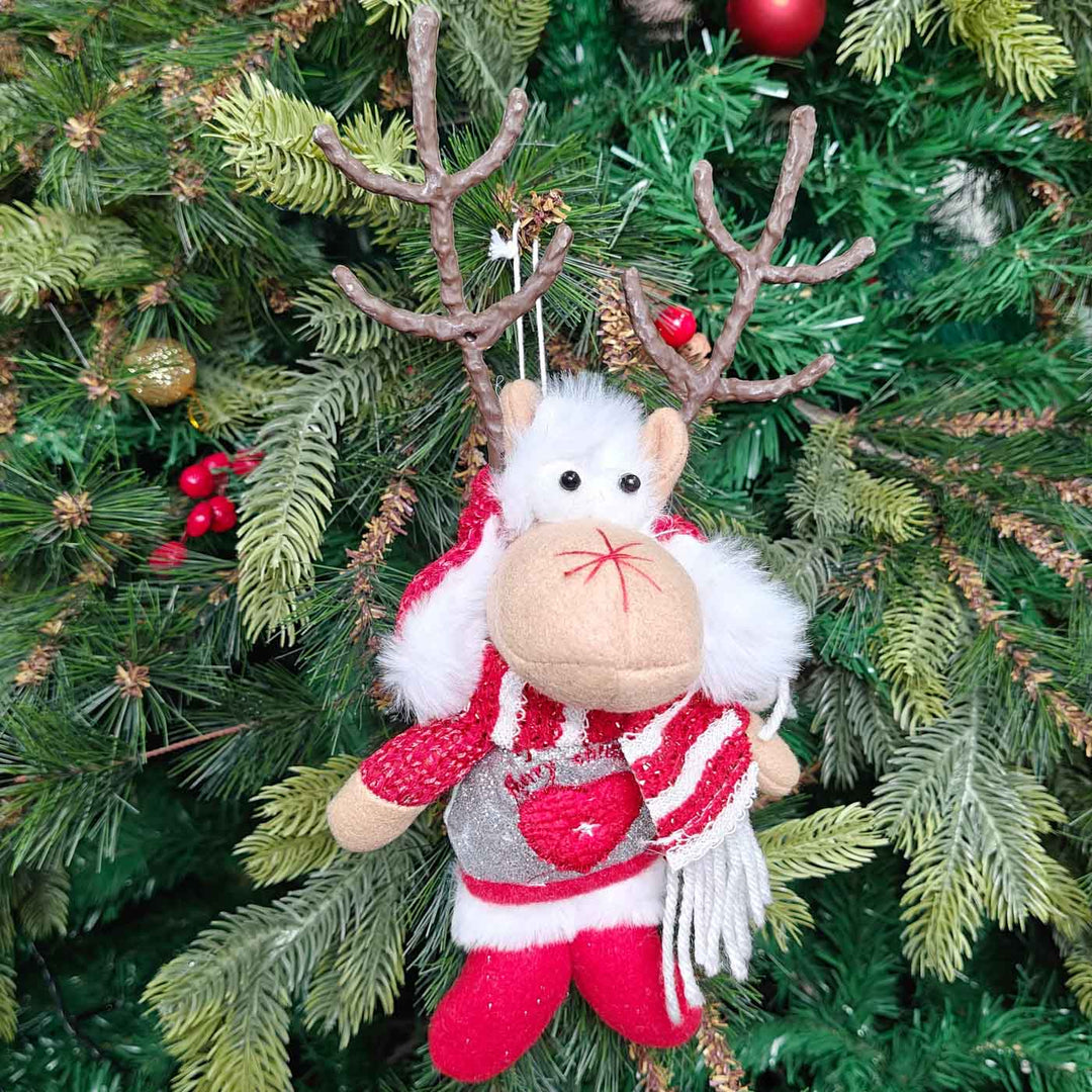 Handmade Nordic Noel - Reindeer Plush Ornament