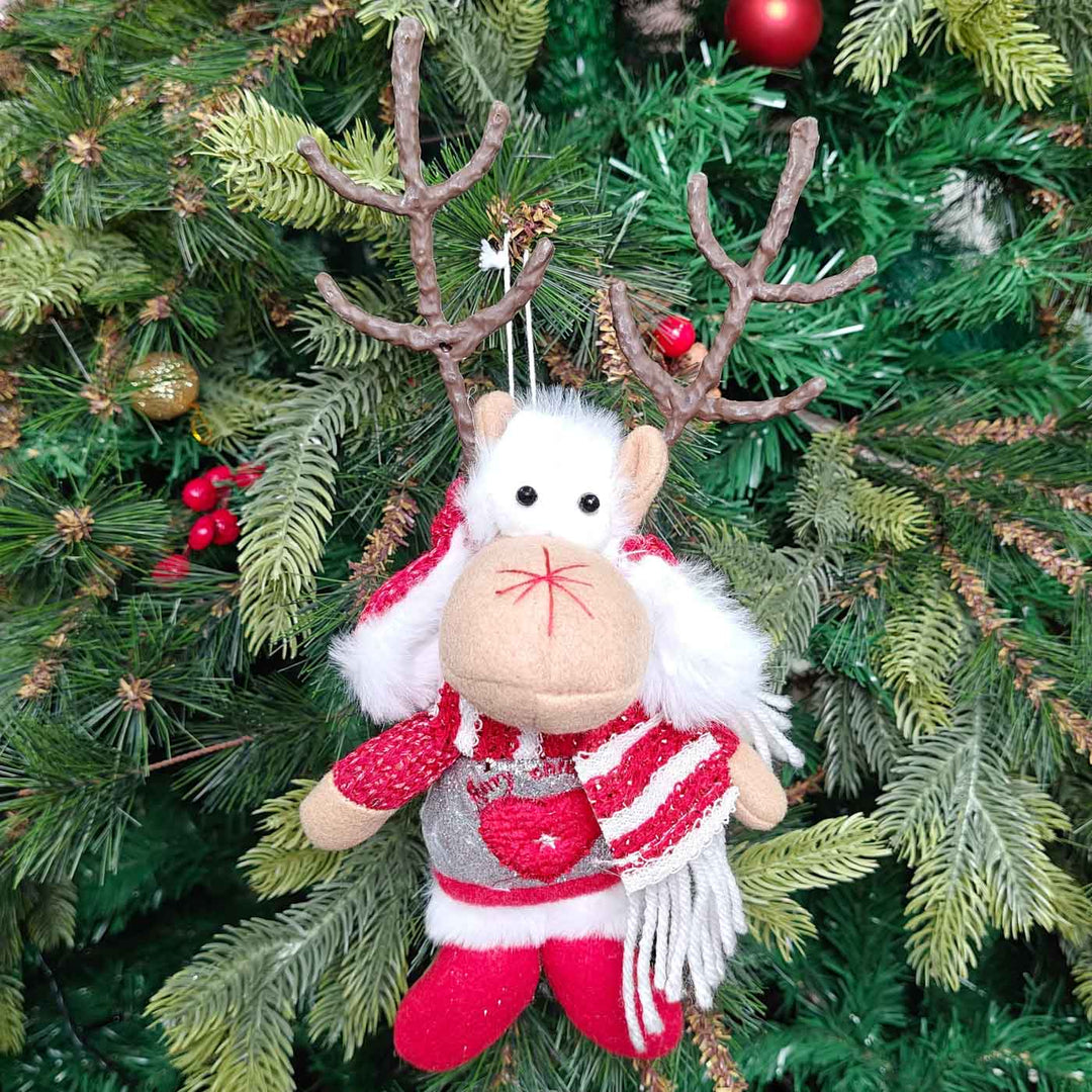 Handmade Nordic Noel - Reindeer Plush Ornament