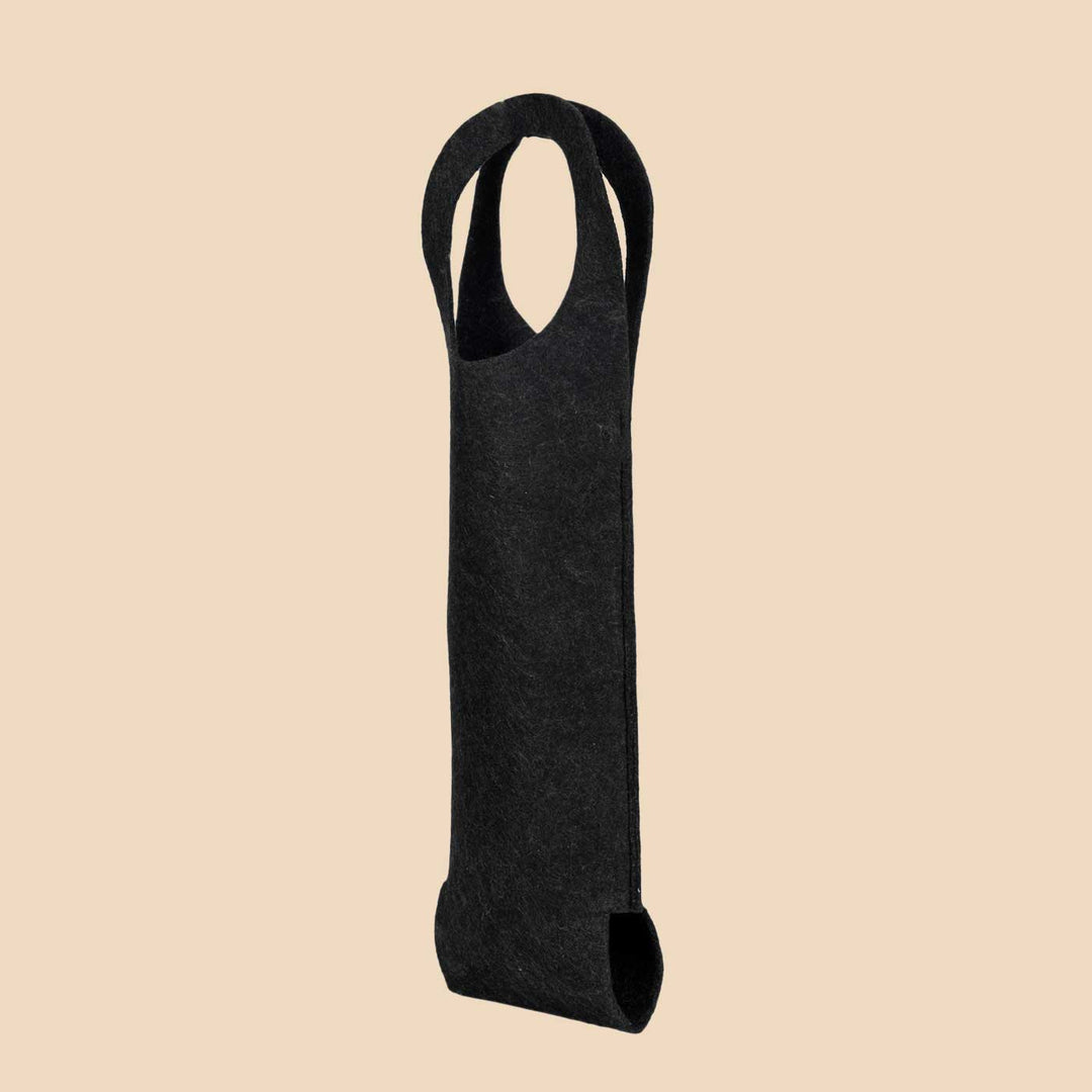 Eco-felt & Vegan Leather Bottle Carrier Bag