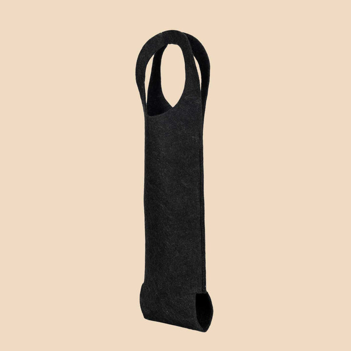 Eco-felt & Vegan Leather Bottle Carrier Bag