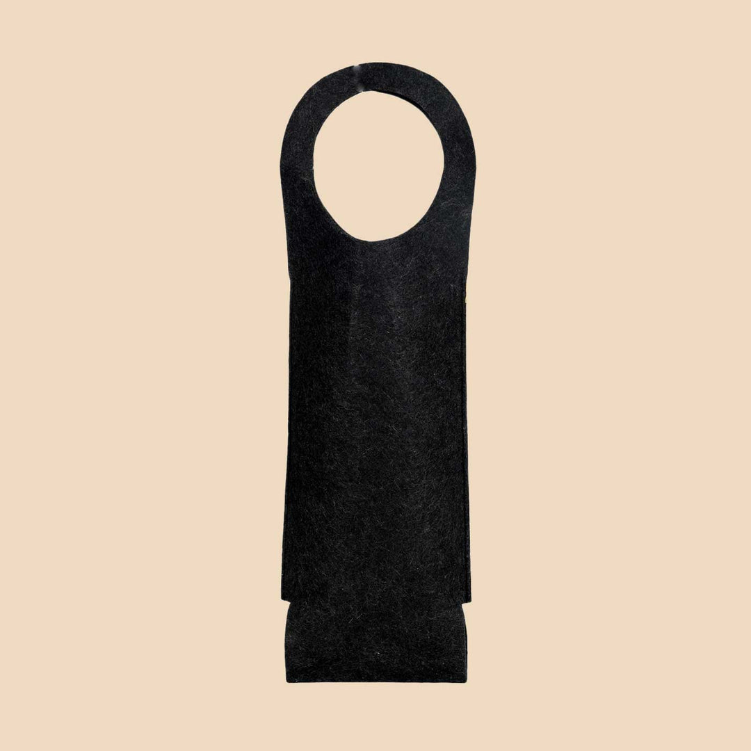Eco-felt & Vegan Leather Bottle Carrier Bag