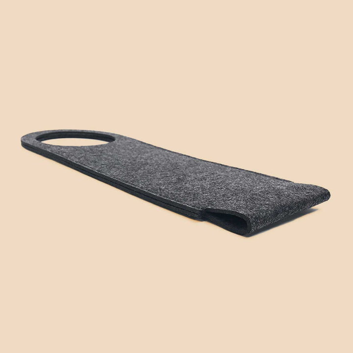 Eco-felt & Vegan Leather Bottle Carrier Bag