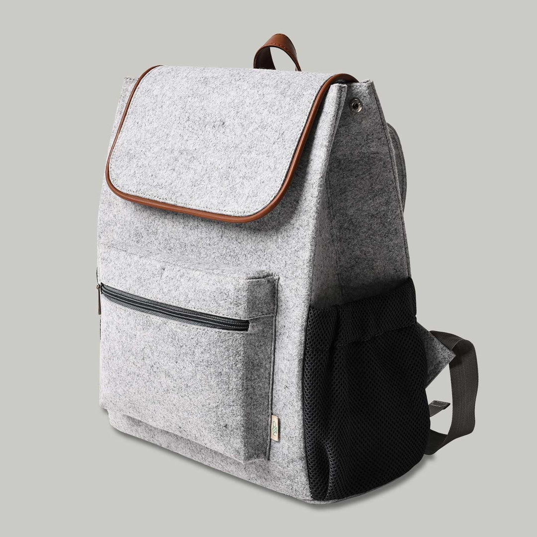 Eco-felt & Vegan Leather Bagpack